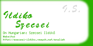 ildiko szecsei business card